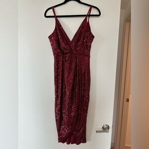 Francesca’s Blue Rain Sequin Dress